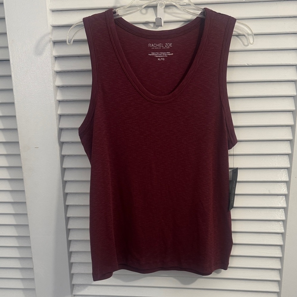 Rachel Zoe Deep Burgundy Tank Top - Size X-Large